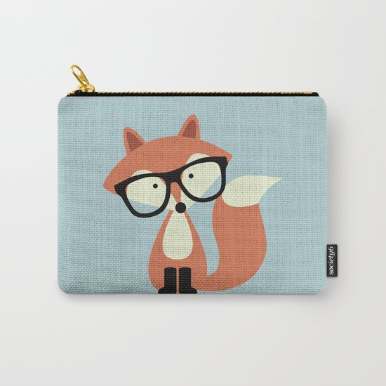 Hipster Red Fox Carry-All Pouch