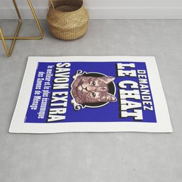 Le Chat Savon Extra French Advertising Poster Rug