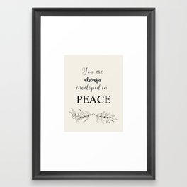His Peace Framed Art Print
