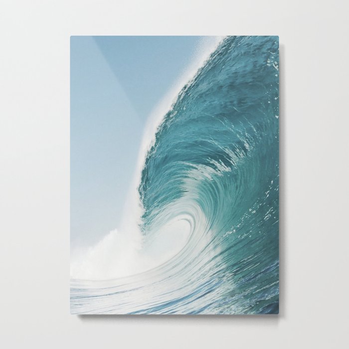 Big blue ocean waves Metal Print