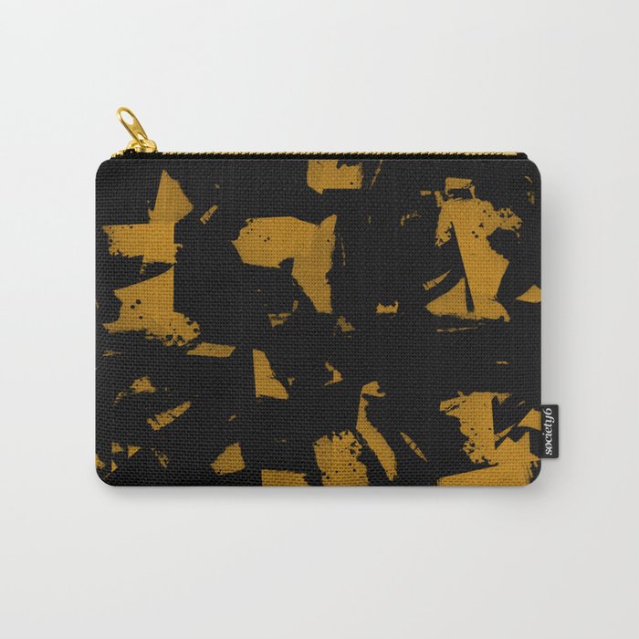 Looking For Gold - Abstract gold and black painting Carry-All Pouch