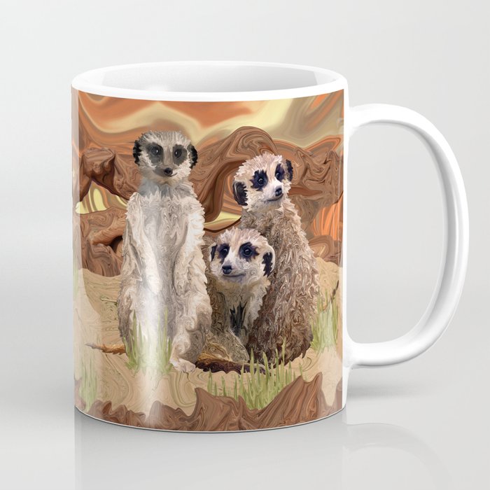Three Meerly Meerkats  Coffee Mug