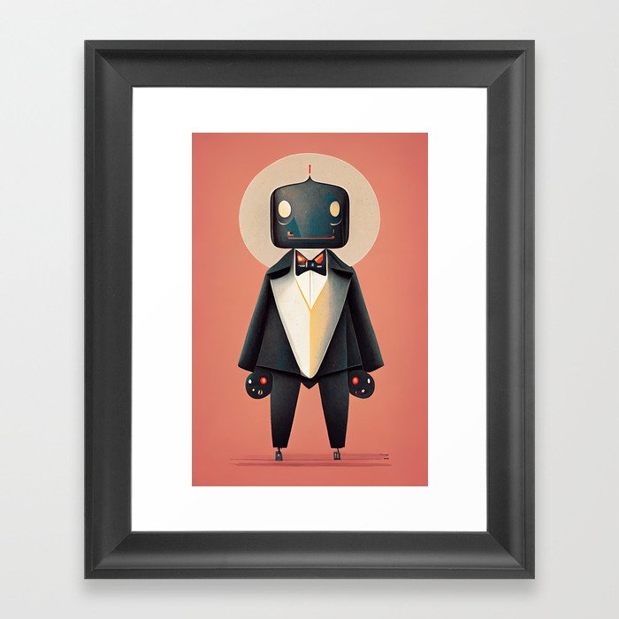 Tuxedo Bot Framed Art Print