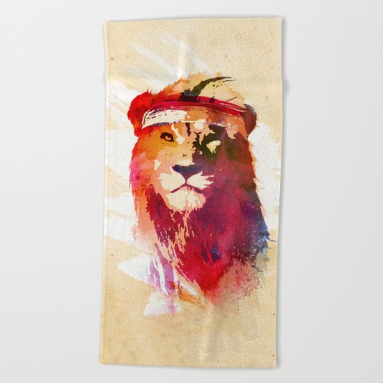 Gym Lion Beach Towel