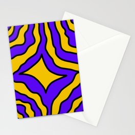 Purple and Yellow Abstract Design����  Stationery Card