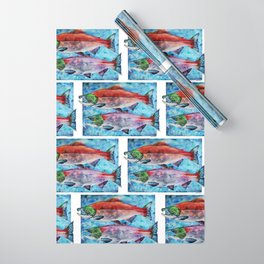 Spawning Red Salmon Wrapping Paper