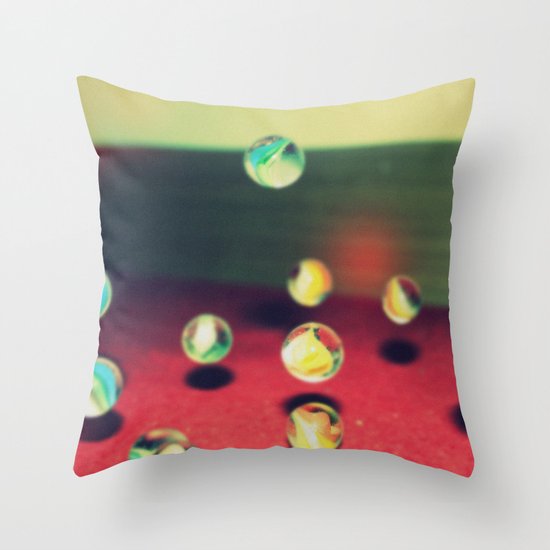 Retro Marbles Throw Pillow