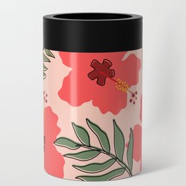 Tropical Hibiscus and Leaves  Can Cooler