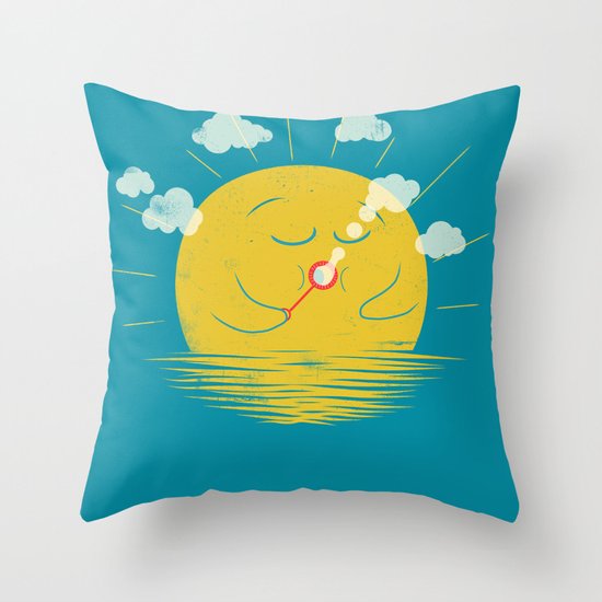 Partly Cloudy Throw Pillow