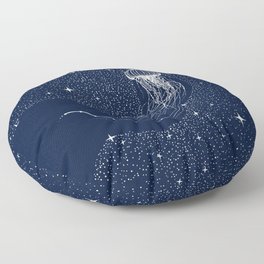 starry jellyfish Floor Pillow