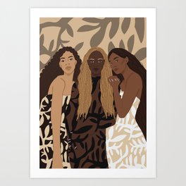 Three Musketeers - Black Women Art Art Print