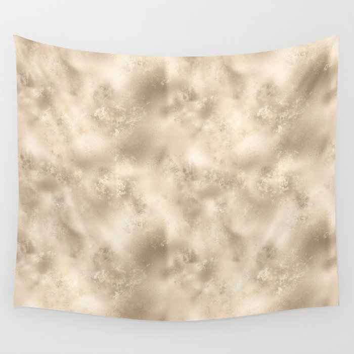 Glam Soft Gold Metallic Texture Wall Tapestry