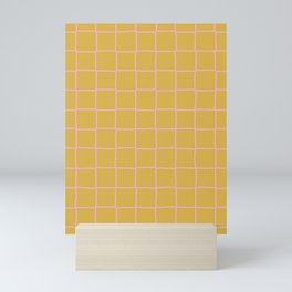 Spicy Mustard Yellow Tiles Mini Art Print