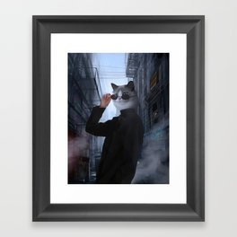 cool cat  Framed Art Print