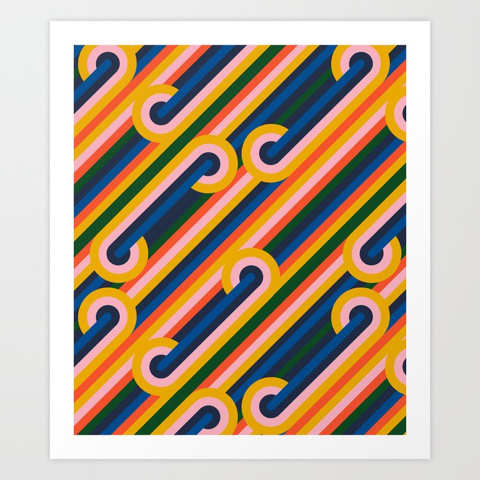 Modernist Loops Art Print
