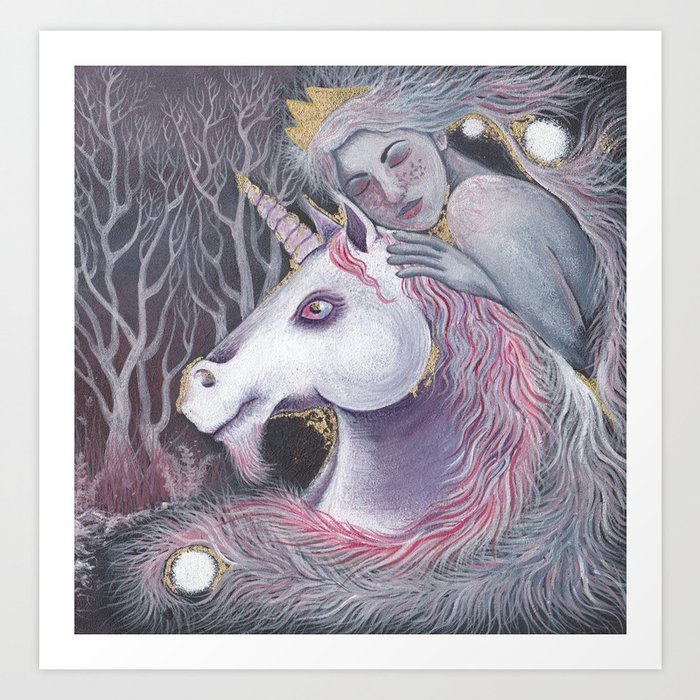 unicorn dreams Art Print
