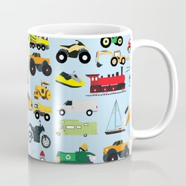 Colorful Transportation & Vehicles Kids Pattern Coffee Mug