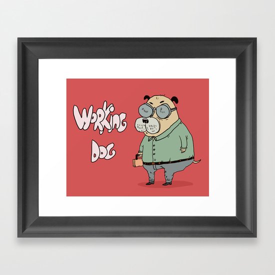 Working Dog Framed Art Print