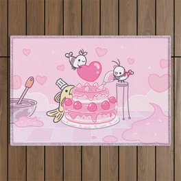 Shy Shrimp - Birthday Cake Outdoor Rug