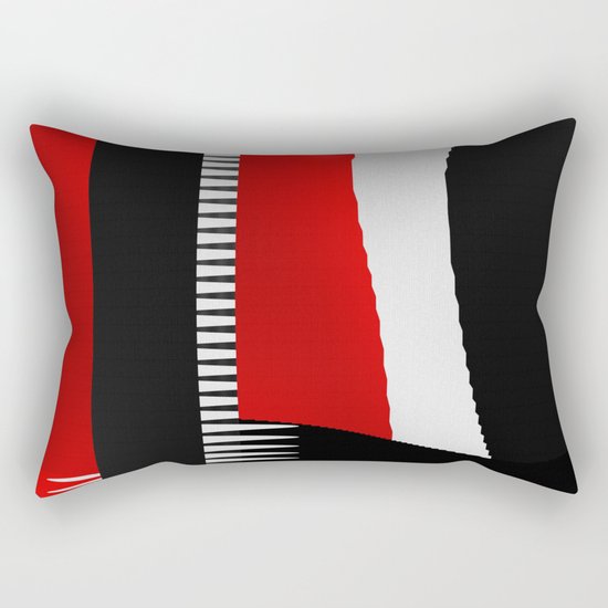 black and white meets red version 16 Rectangular Pillow