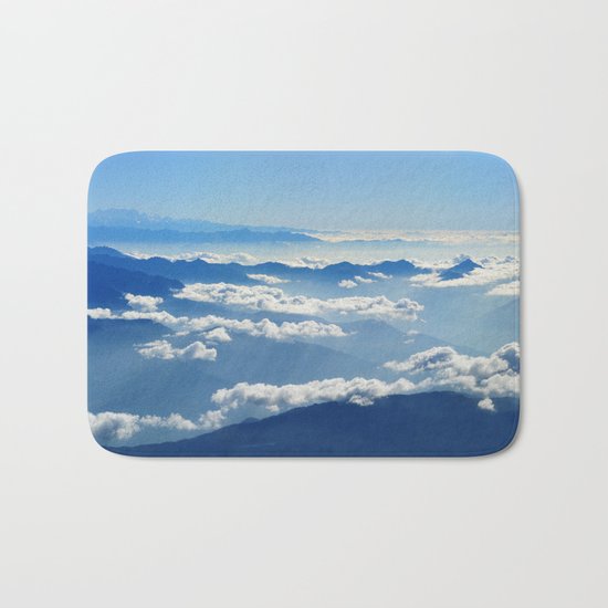 Mountains and Clouds in Nepal Bath Mat