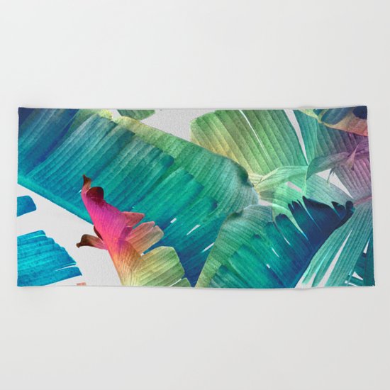 Banana Leaf Fantasy Beach Towel