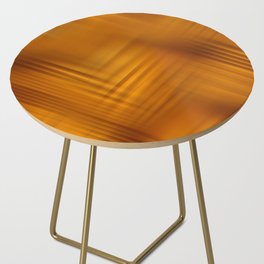 Orange brown Stripes Side Table