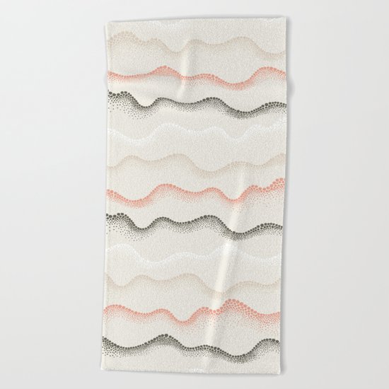 Retro Dotted Pattern 02 Beach Towel