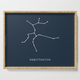 sagittarius blue Serving Tray