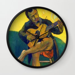 Paul Gauguin "The Guitar Player" Wall Clock