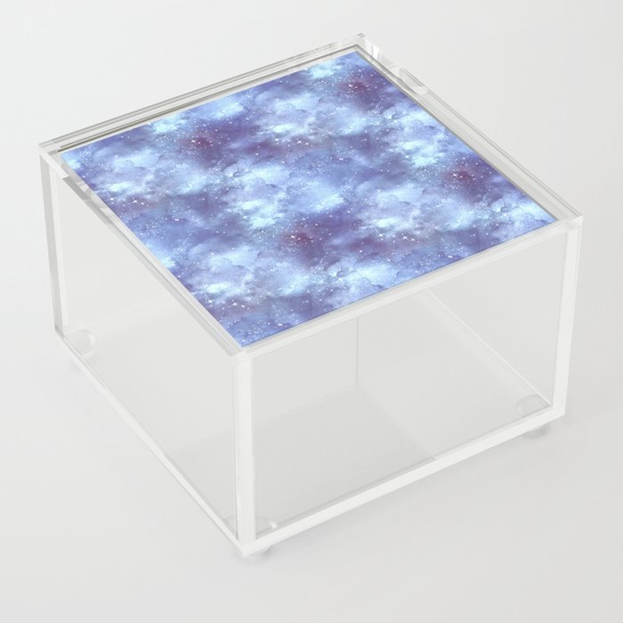 Navy Blue Galaxy Painting Acrylic Box