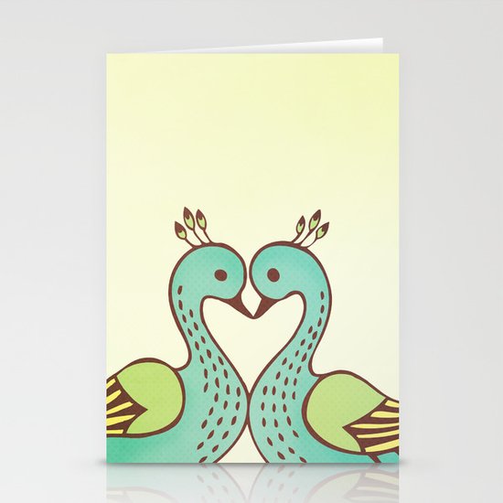 Peacock Love Stationery Cards