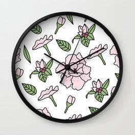 Rhododendron Wall Clock