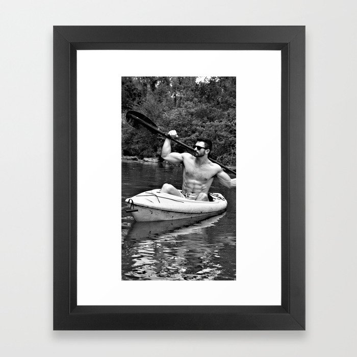 Kayak Beast by Jeff Brewster Framed Art Print