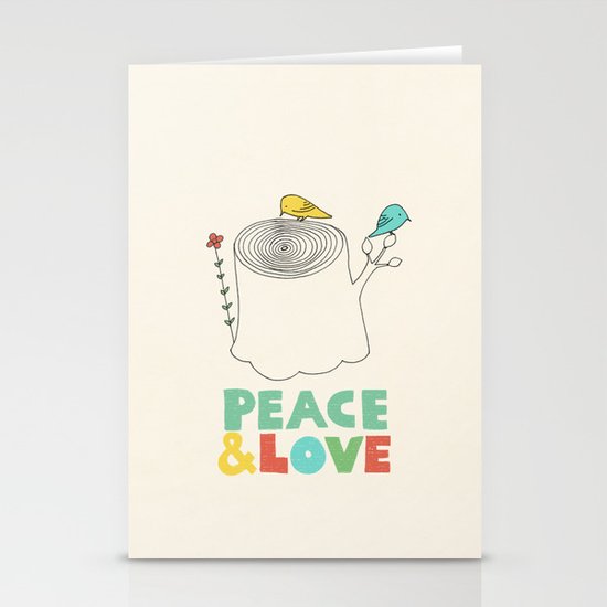 Peace & Love Stationery Cards