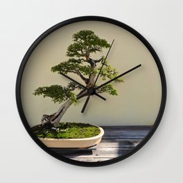 Bonsai Bonanza Wall Clock | Beautiful, Vascularplant, Zen, Pot, Nature, Bonsai, Asian, Life, Japan, Decoration 