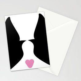 Boston Terrier Heart Stationery Cards