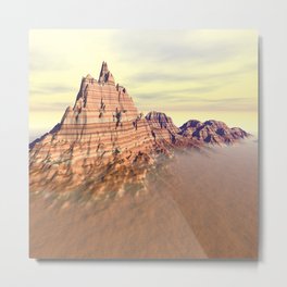Sedimentary Mountain Range Metal Print