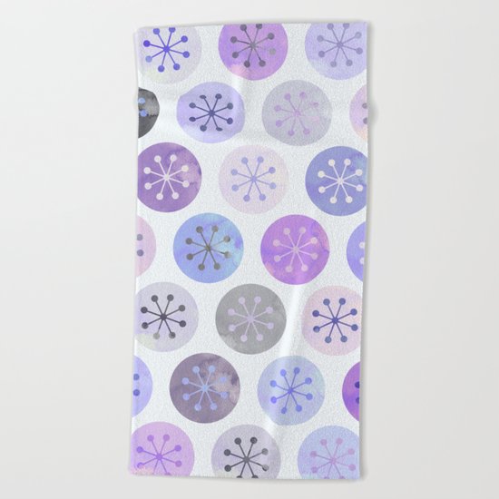 Watercolor Lovely Pattern VI Beach Towel
