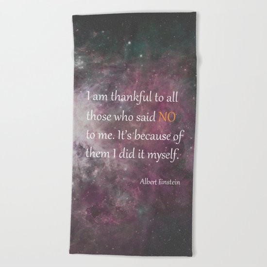 I AM THANKFUL (quote) Beach Towel