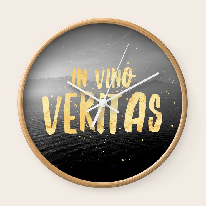 In Vino Veritas Wall Clock