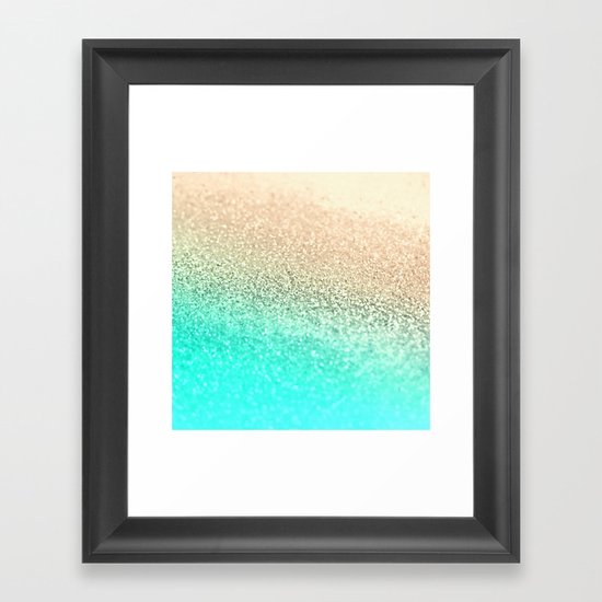 GOLD AQUA Framed Art Print