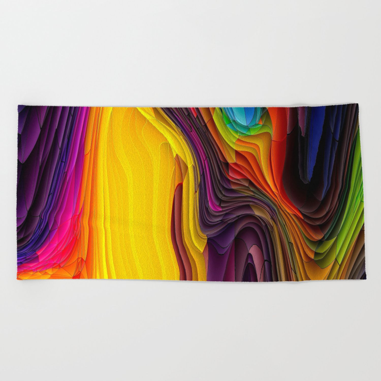 Melting Pot Of Colors Abstract Beach Towel By Artaddiction45