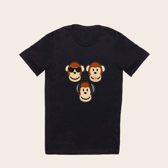 Three monkeys on sale t shirt