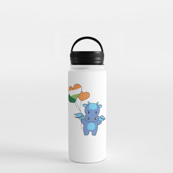 Dragon With Ireland Balloons Cute Animals Water Bottle