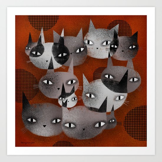 CAT EYES Art Print