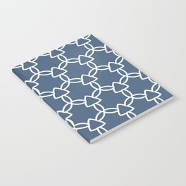 Blue and White Tessellation Line Pattern 29 Pairs Diamond Vogel 2022 Popular Colour Happy Tune 0648 Notebook