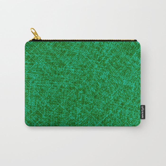 Scratched Green Carry-All Pouch