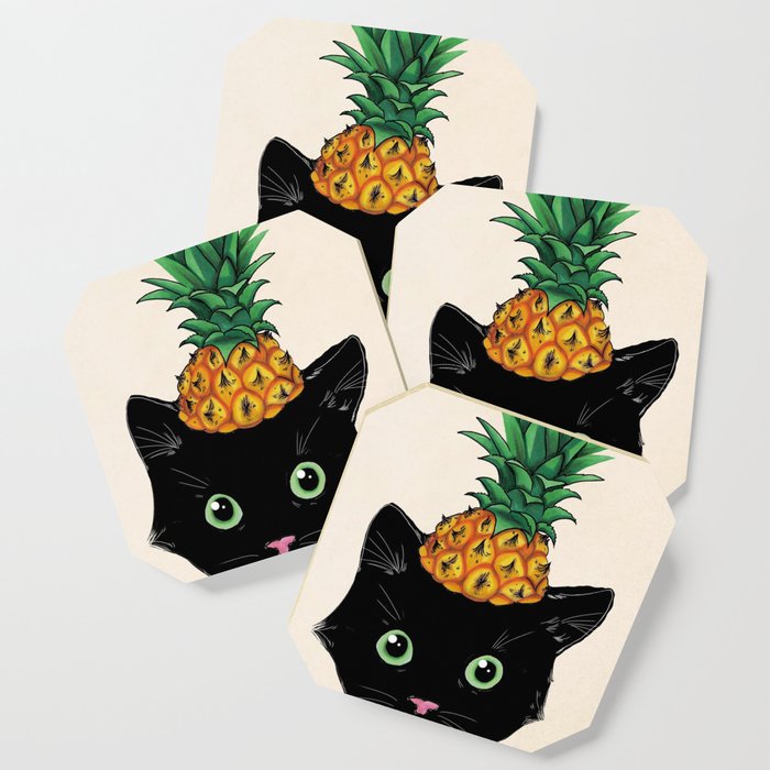 Pineapple Kitty Coaster