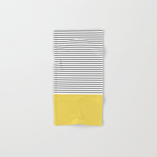 MINIMAL Green Stripes Hand & Bath Towel